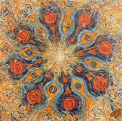 Dance of the Universe, oil painting by Beckie Hawk