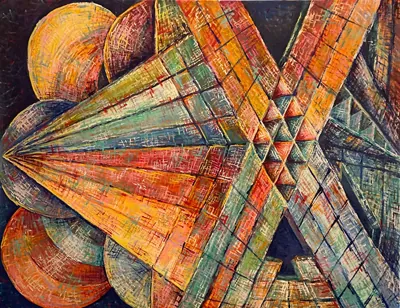 Synergy of Dimensions, oil painting by Beckie Hawk